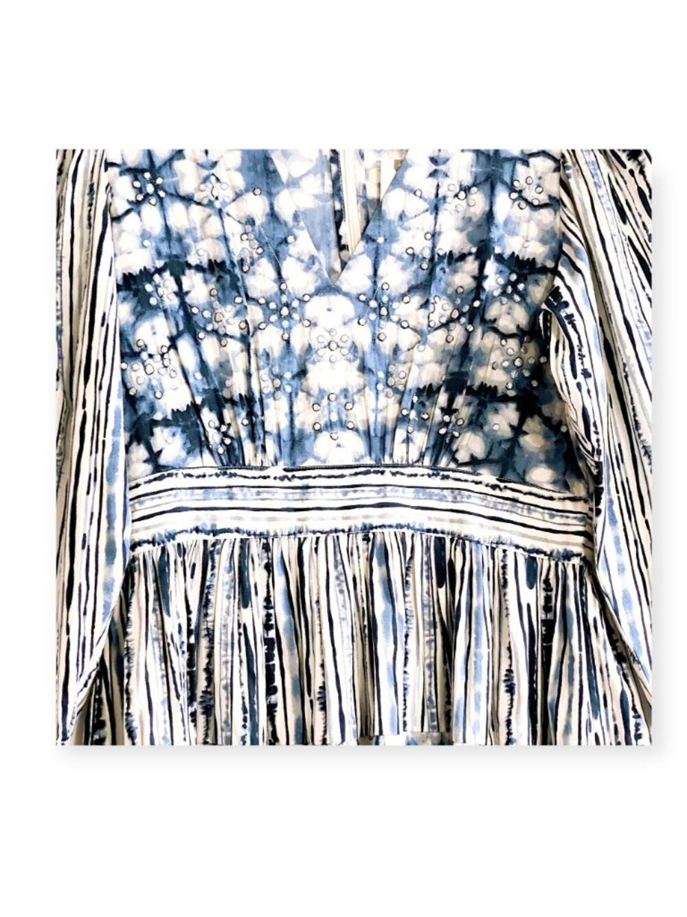 Anthropologie Behati Blue Print Mini Dress size S, NWT - Picture 10 of 16